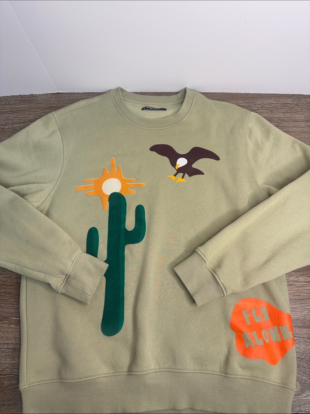 Roku Studio “Stay Wild” Desert Graphic Crewneck Sweatshirt XL Sage Green
